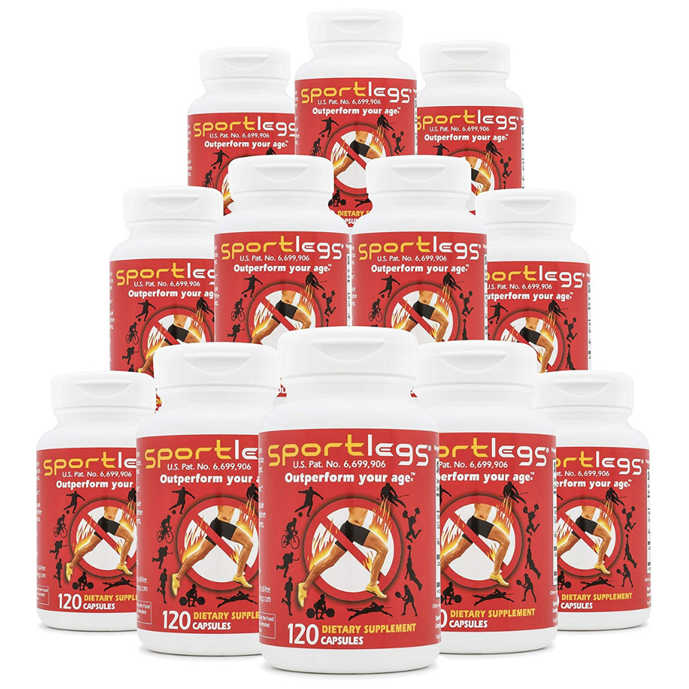 SportLegs Fast Fitness Boost Pre-Workout Lactic Acid Supplement, 120-Cap Bottle, Pack of 12