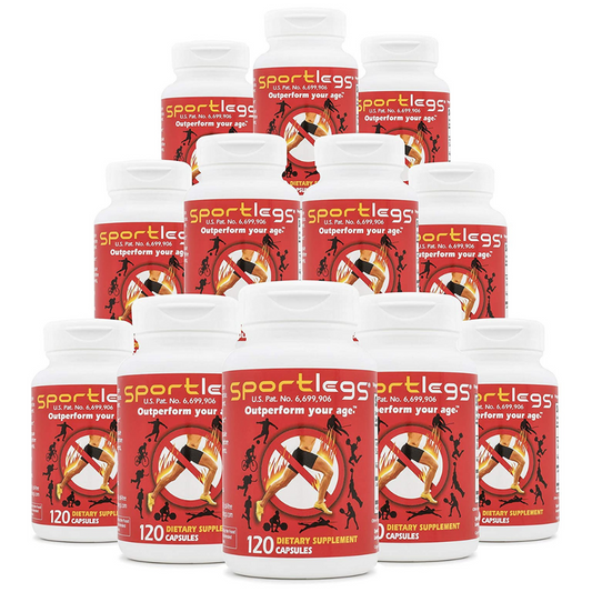 SportLegs Fast Fitness Boost Pre-Workout Lactic Acid Supplement, 120-Cap Bottle, Pack of 12